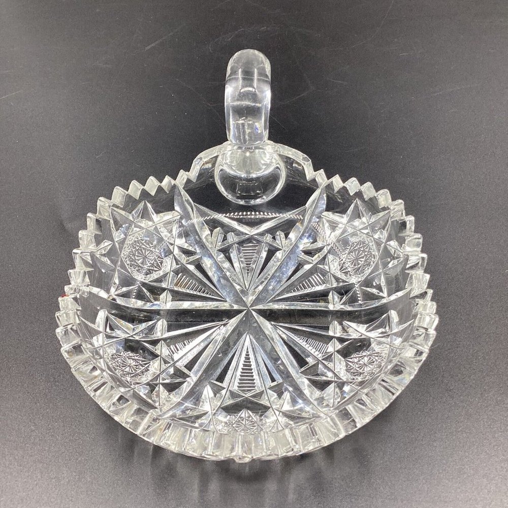 Vintage Hawkes Canton 1950’s Deep “American Brilliant” Cut Nappy Dish